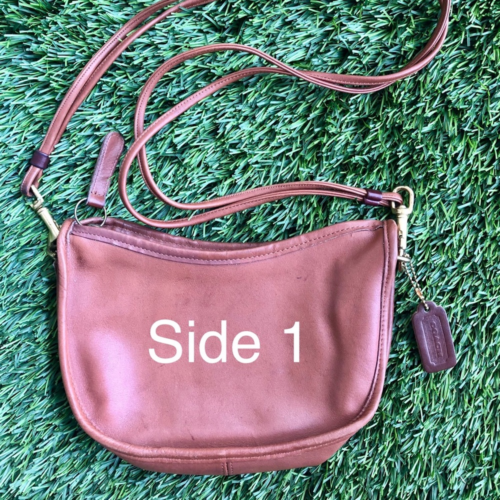 Vintage Coach British Tan Crossbody Bag